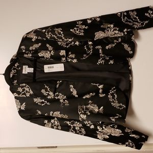 Chico's ladies black embroidered jacket